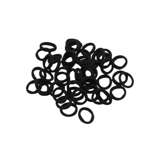 Black mini hair ties