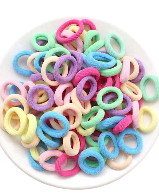 Random mixed colour pack of hair ties