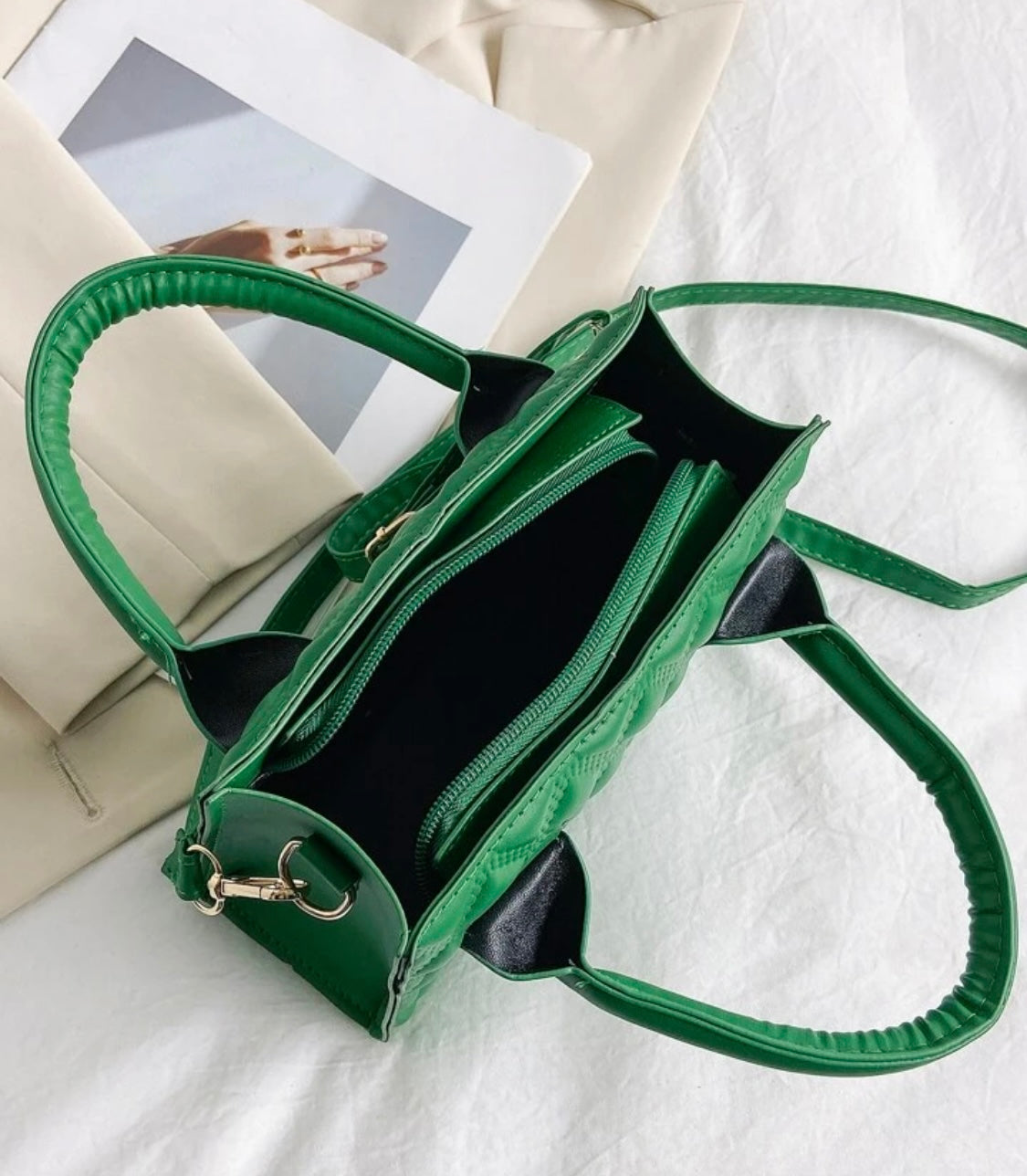 Emerald Quilted Bag